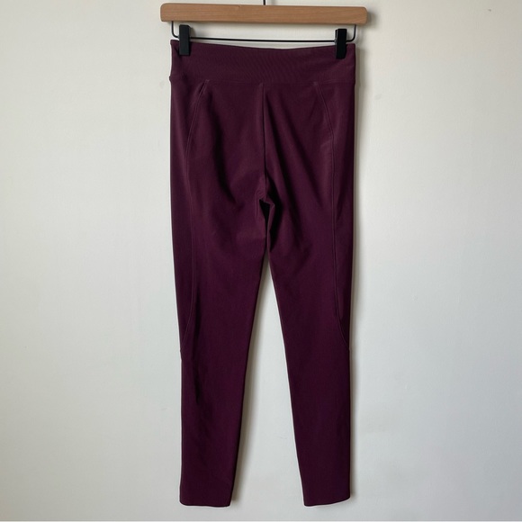 Spanx Micro Rib Knit Control Top Skimmer Legging Pants Maroon Purple Size S - Picture 4 of 8